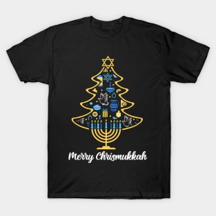 Merry Chrismukkah Christmas Tree Hanukkah Chanukah Jewish T-Shirt